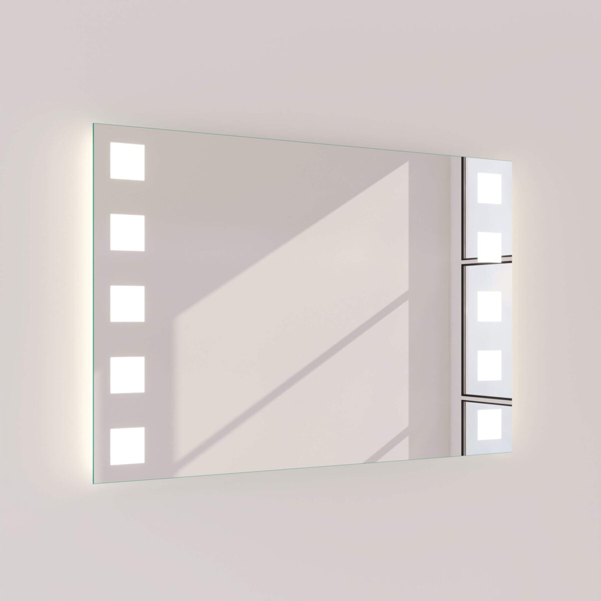 Badspiegel mit Beleuchtung - Hollywood Dice links rechts – Bild 4