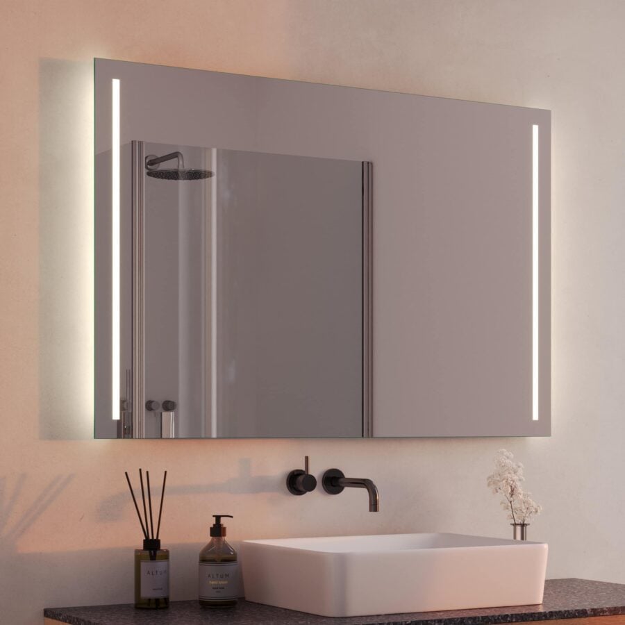 Badspiegel mit Beleuchtung - Modena links rechts