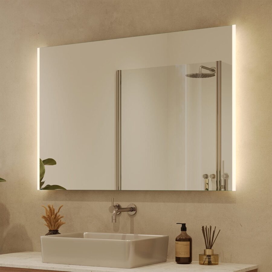Badspiegel mit Beleuchtung - Siena links rechts