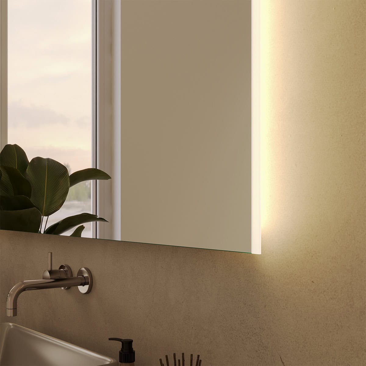 Badspiegel mit Beleuchtung - Siena links rechts – Bild 3