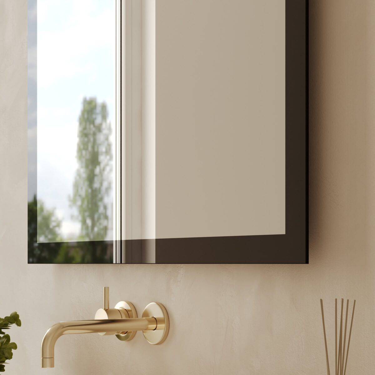 Badspiegel mit Rundbogen mit Rahmen aus Glas - Cristal – Bild 3