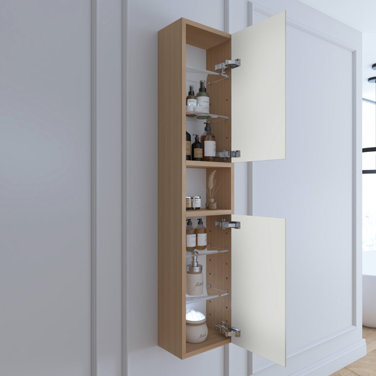 Hochschrank fürs Bad mit Regal - Eliara