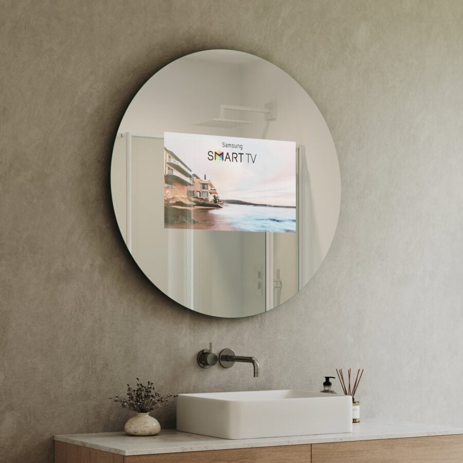 Runder TV Spiegel - Cristal