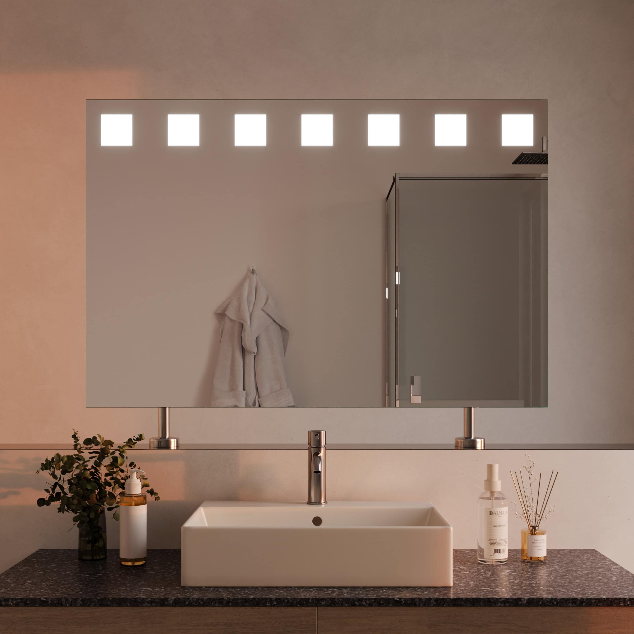 Spiegel Raumteiler mit Beleuchtung - Hollywood Dice oben – Bild 2