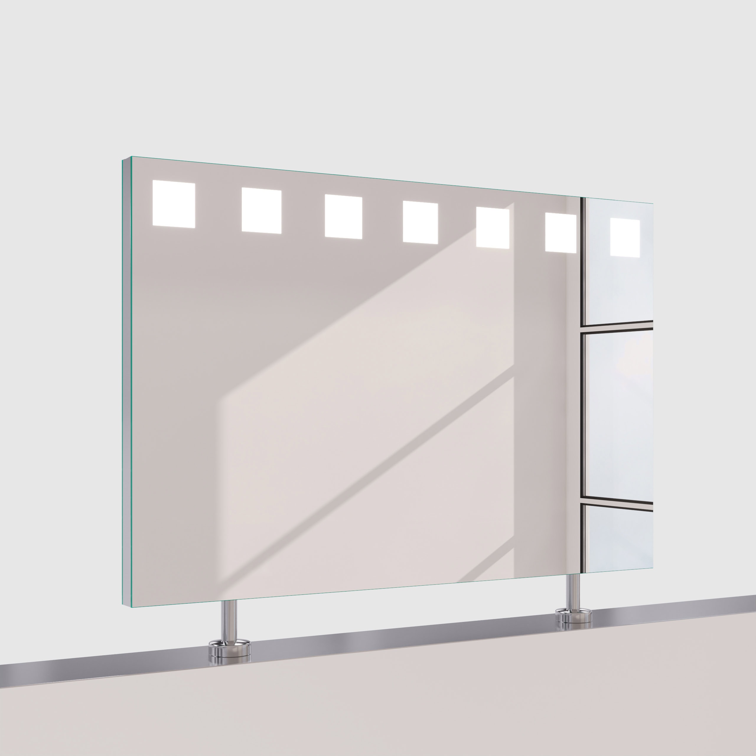 Spiegel Raumteiler mit Beleuchtung - Hollywood Dice oben – Bild 4