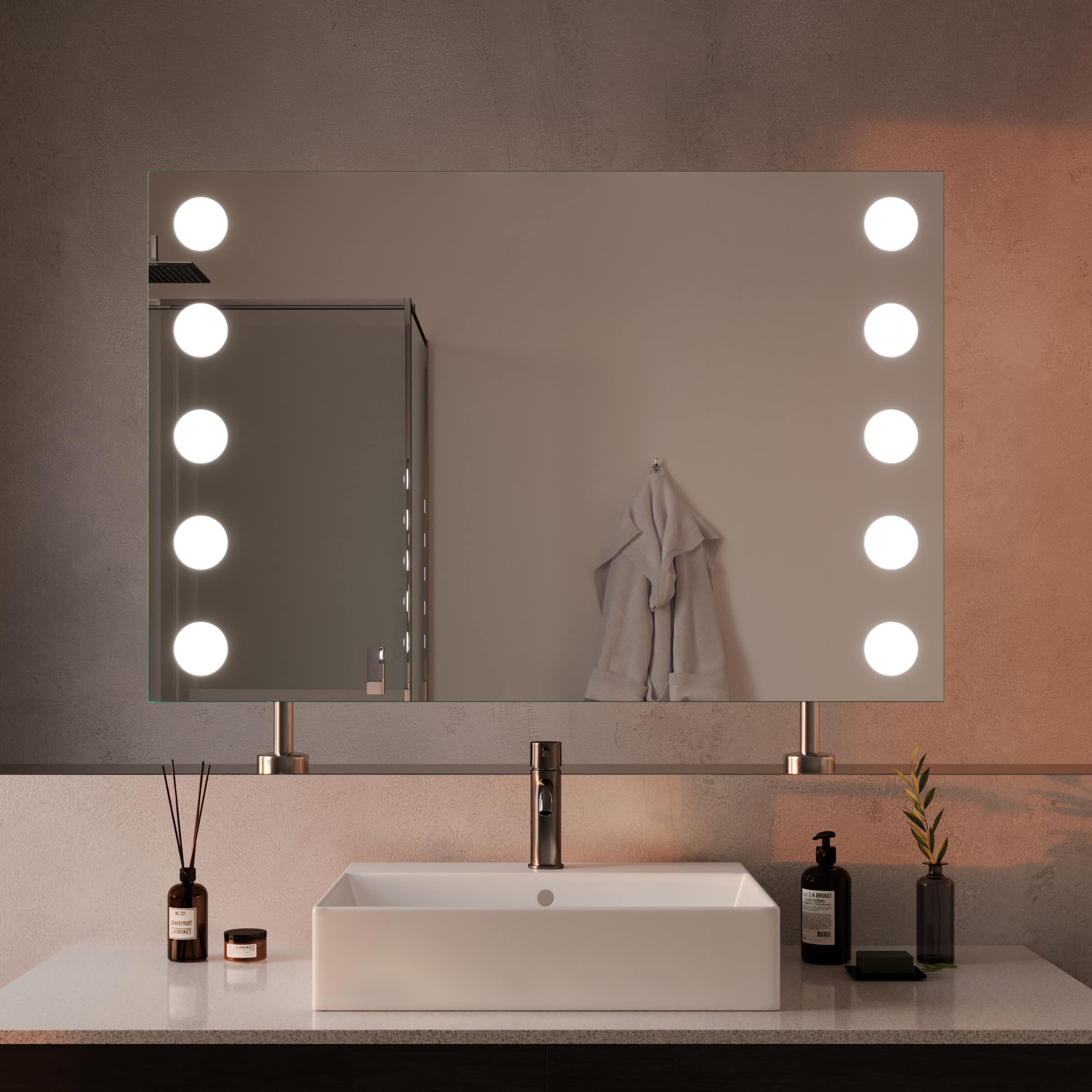 Spiegel Raumteiler mit Beleuchtung - Hollywood links rechts – Bild 2