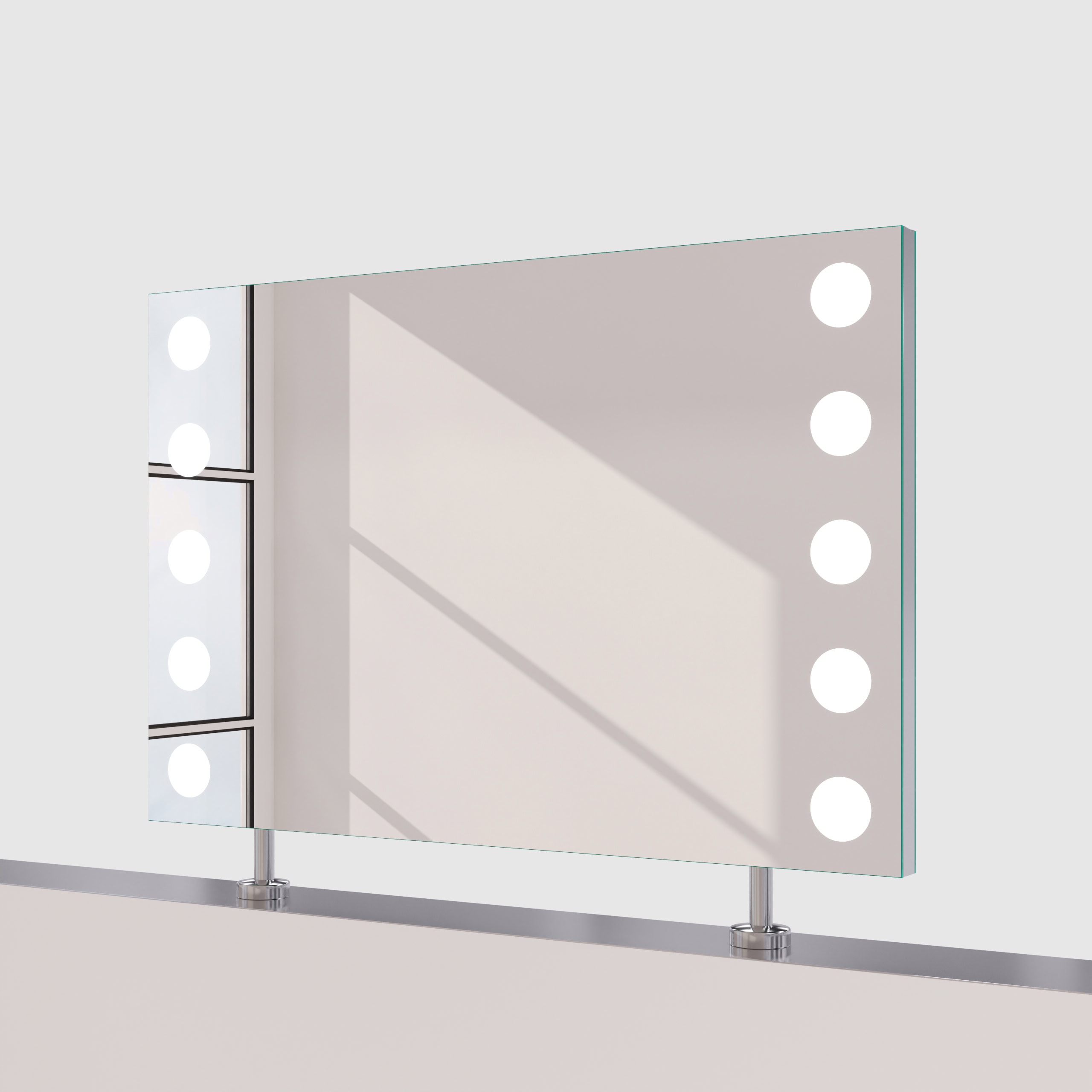 Spiegel Raumteiler mit Beleuchtung - Hollywood links rechts – Bild 4