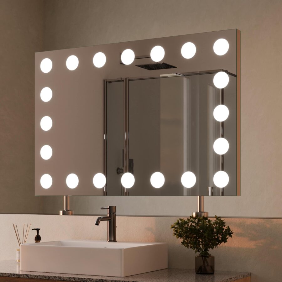 Spiegel Raumteiler mit Beleuchtung - Hollywood rundherum