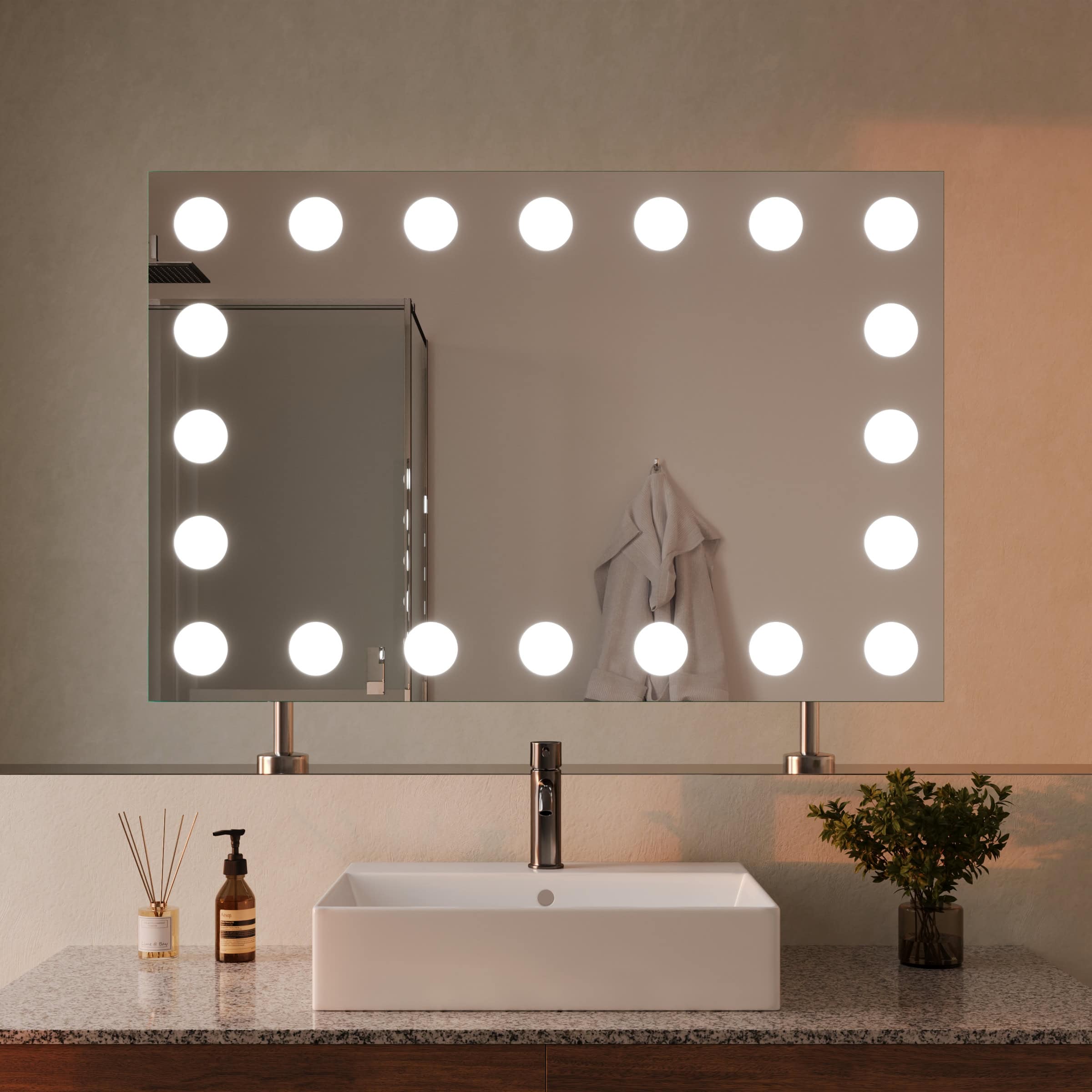 Spiegel Raumteiler mit Beleuchtung - Hollywood rundherum – Bild 2