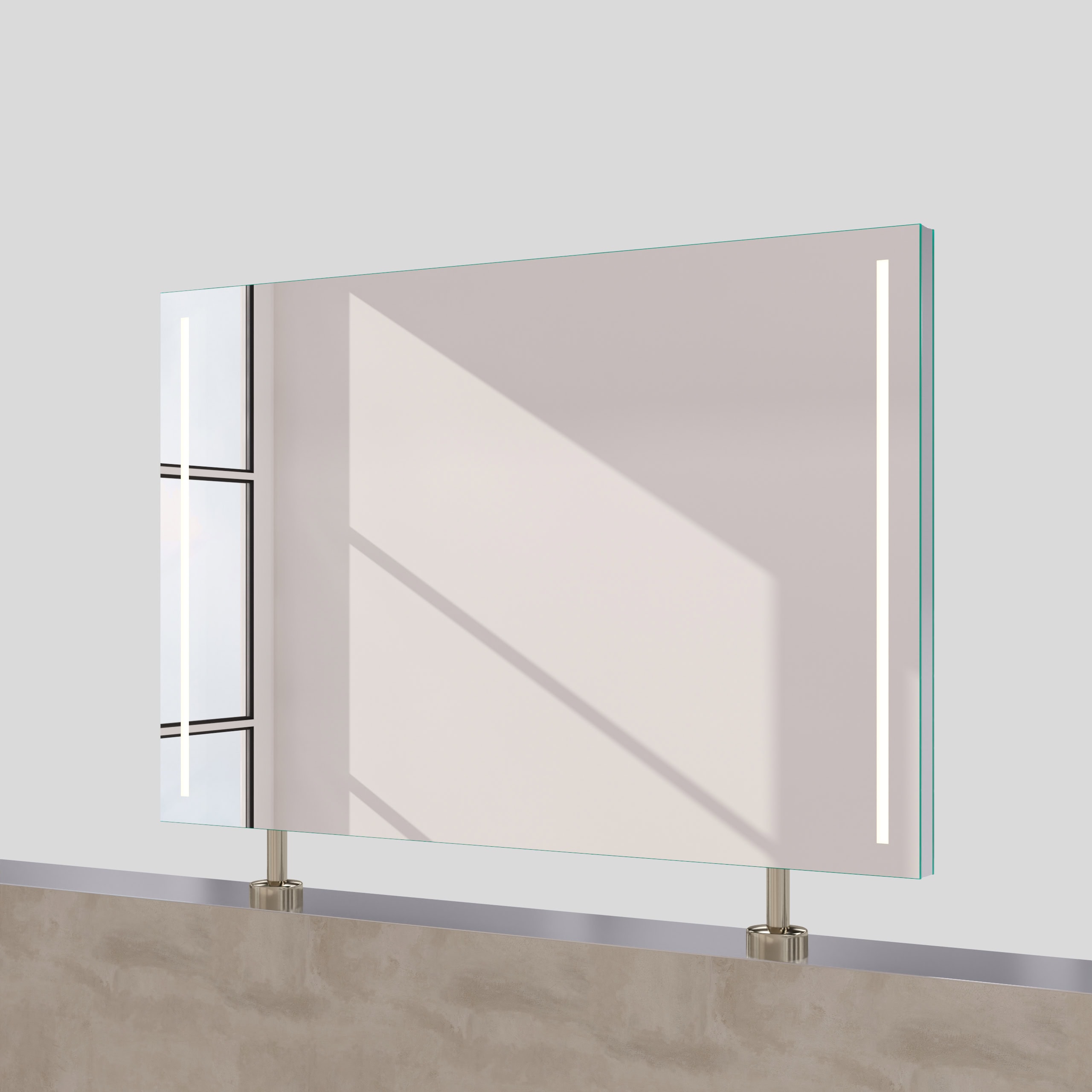 Spiegel Raumteiler mit Beleuchtung - Modena links rechts – Bild 4