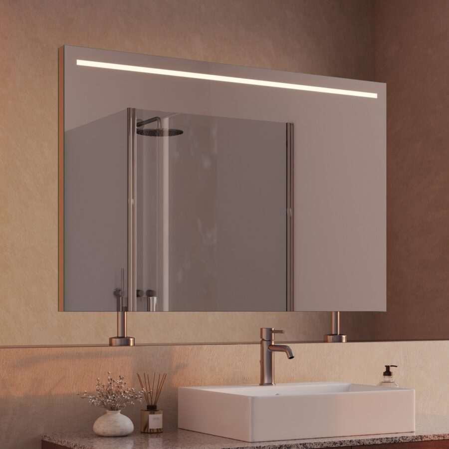 Spiegel Raumteiler mit Beleuchtung - Modena oben