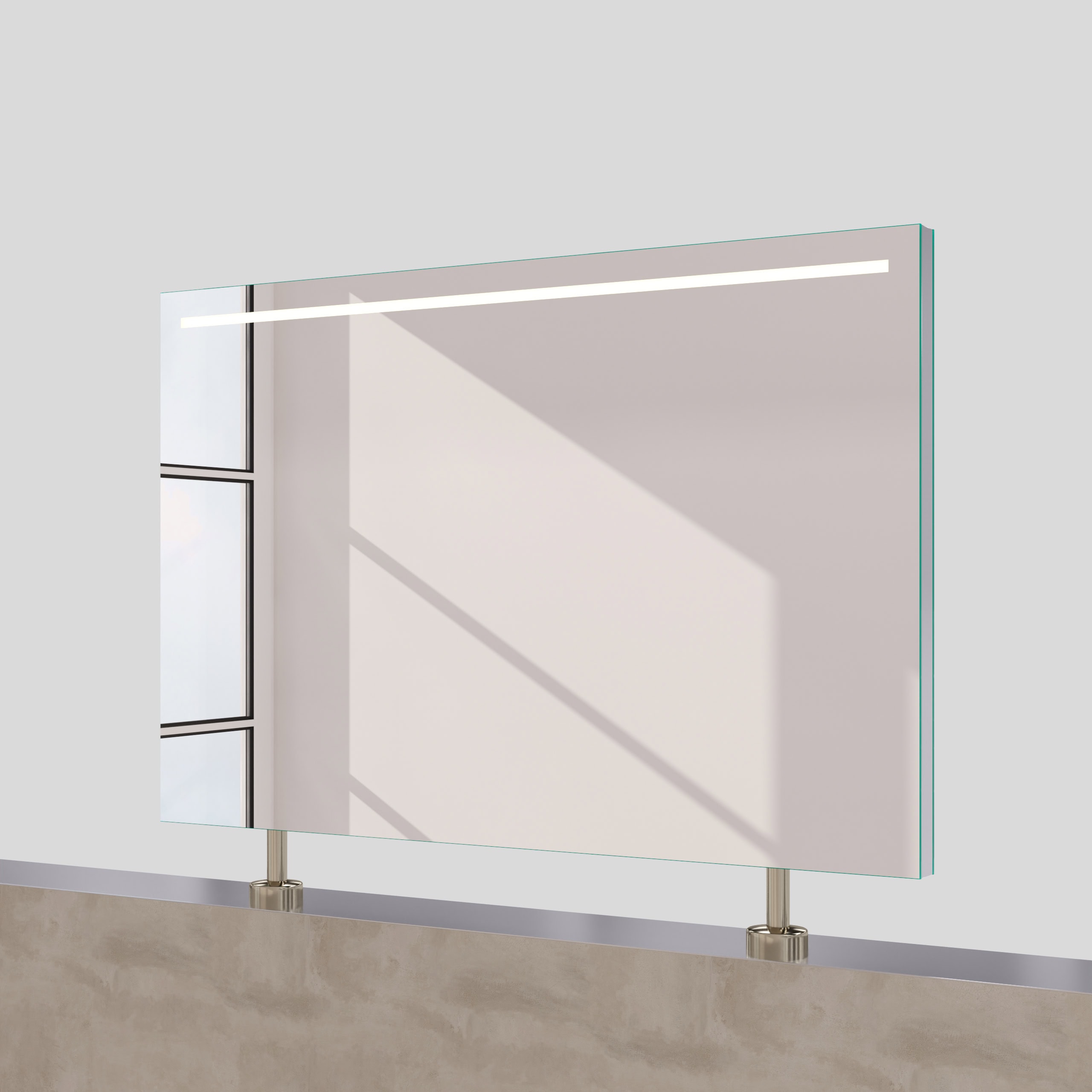 Spiegel Raumteiler mit Beleuchtung - Modena oben – Bild 4