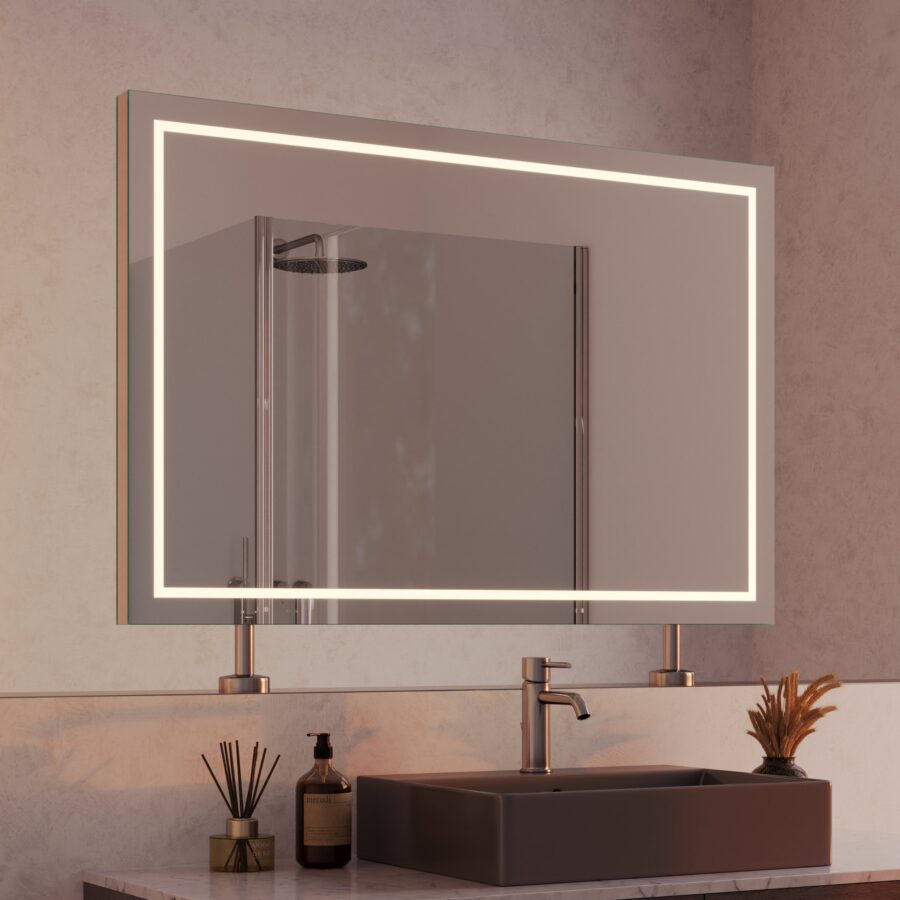 Spiegel Raumteiler mit Beleuchtung - Modena rundherum