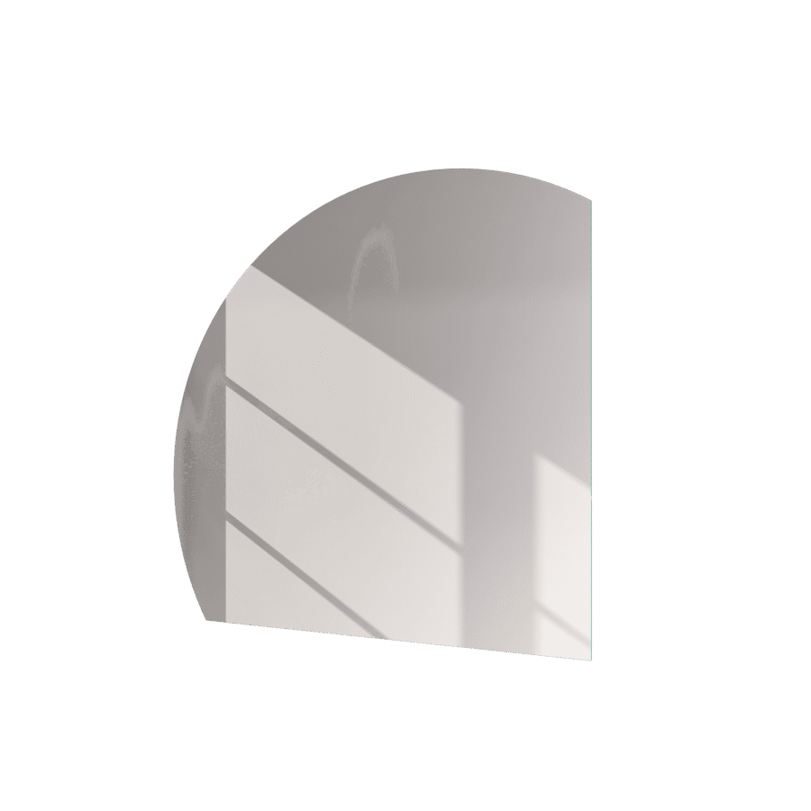 Badspiegel als Halbmond