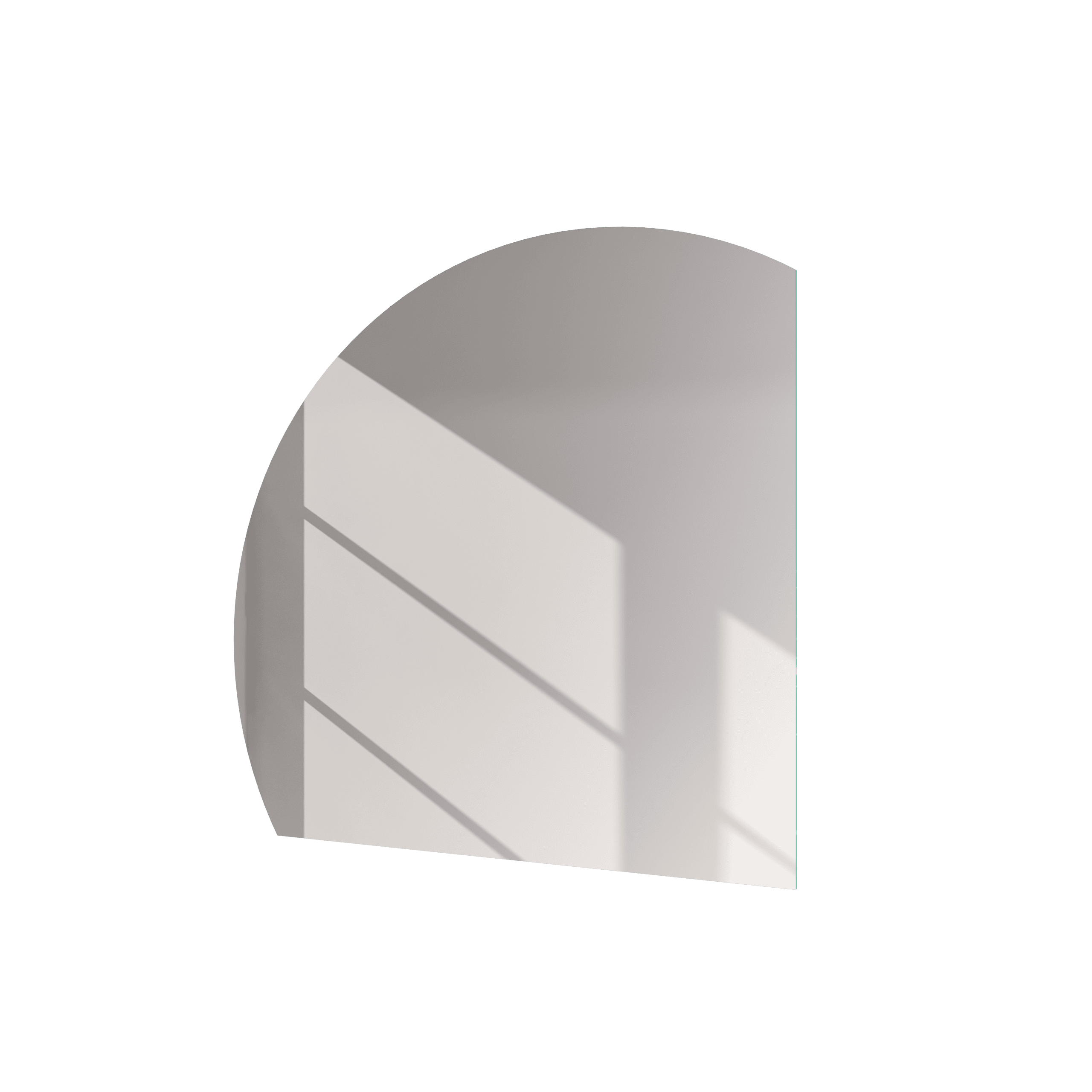 Badspiegel als Halbmond