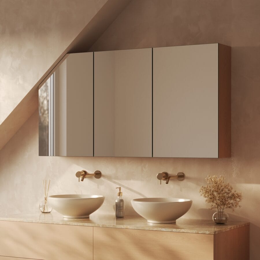 Spiegelschrank für Dachschräge mit Innenbeleuchtung - Aurea