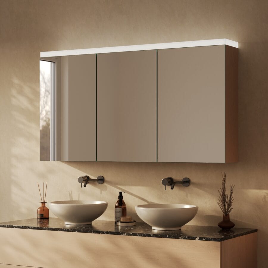 Spiegelschrank fürs Bad mit Beleuchtung - Aureva