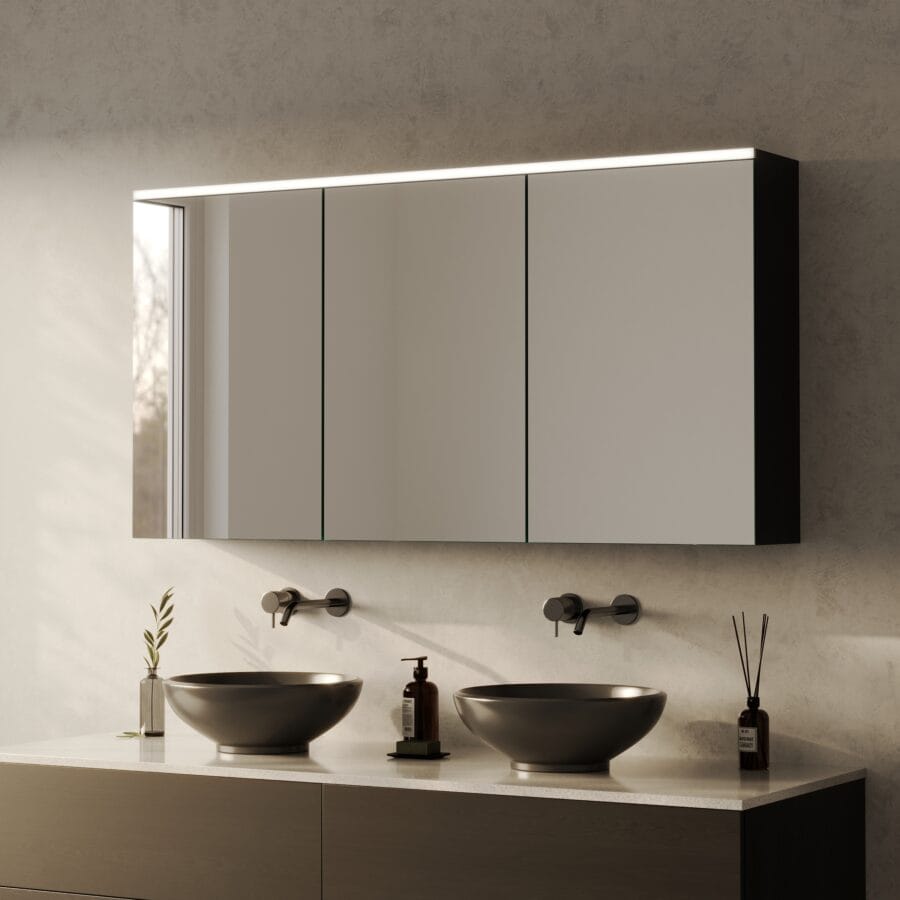Spiegelschrank fürs Bad mit Beleuchtung - Lunara oben