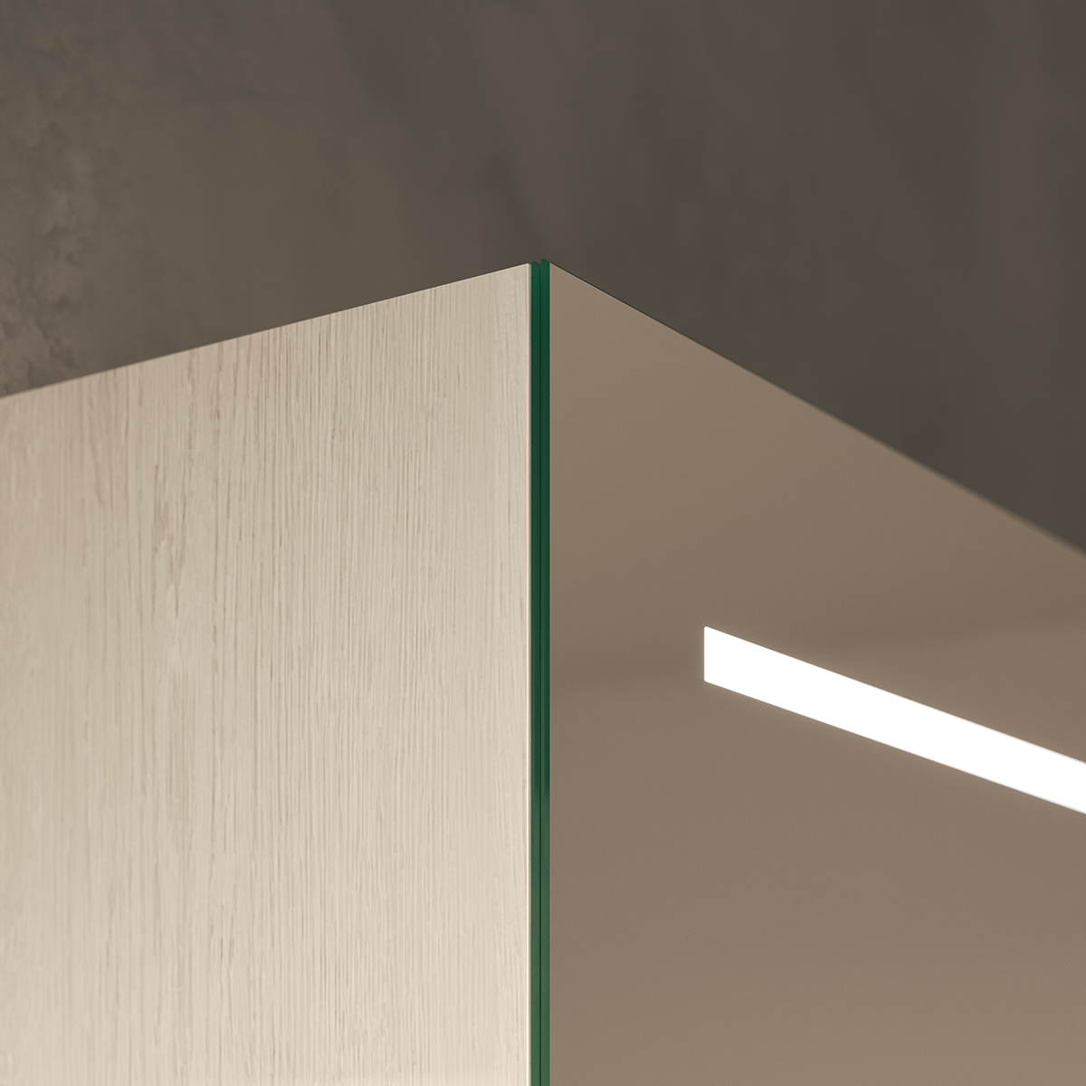 Spiegelschrank fürs Bad mit Beleuchtung - Modena oben – Bild 7