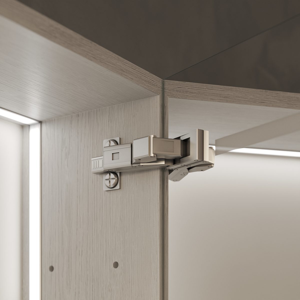 Spiegelschrank fürs Bad mit Beleuchtung - Modena oben – Bild 8