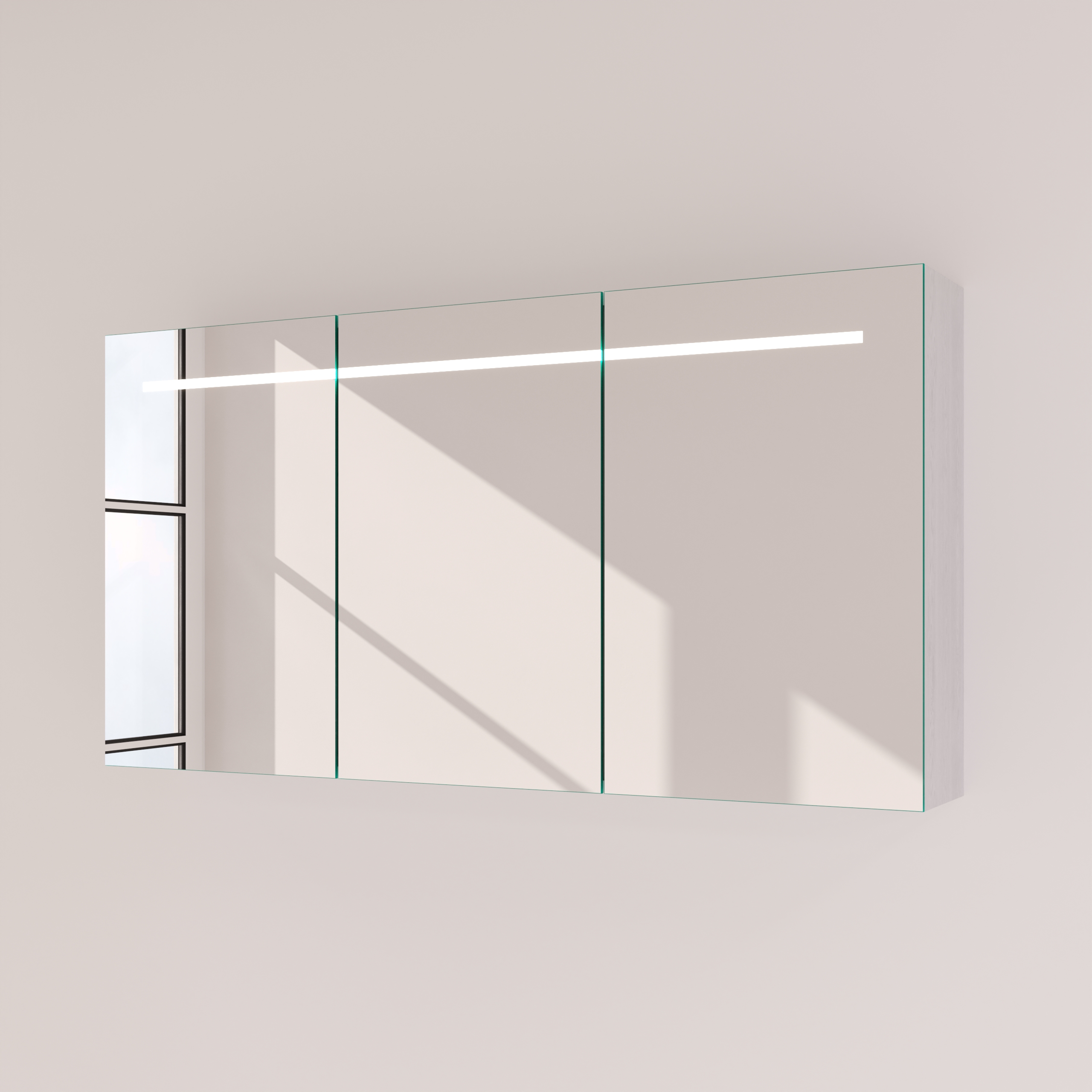 Spiegelschrank fürs Bad mit Beleuchtung - Modena oben – Bild 9