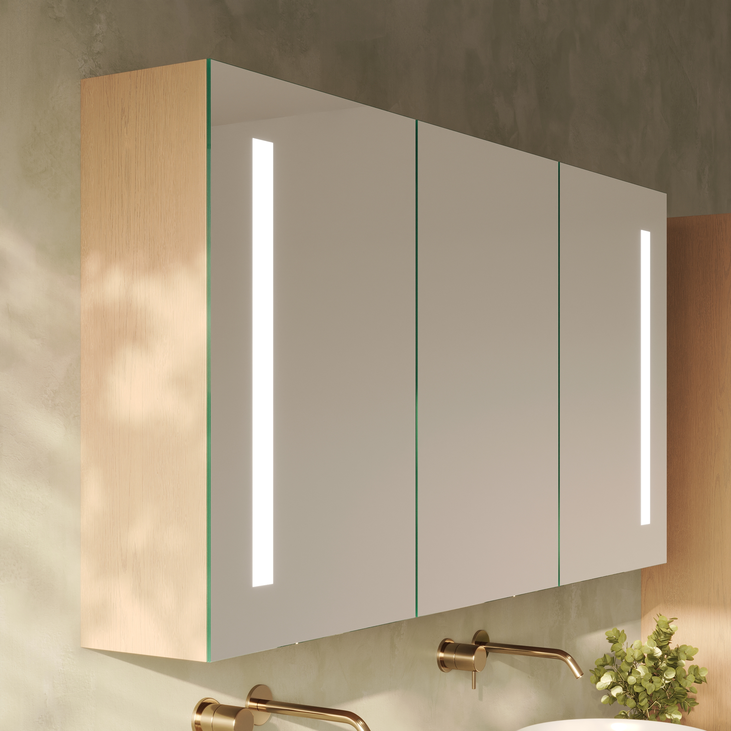 Spiegelschrank fürs Bad mit Beleuchtung - Noera links rechts – Bild 5