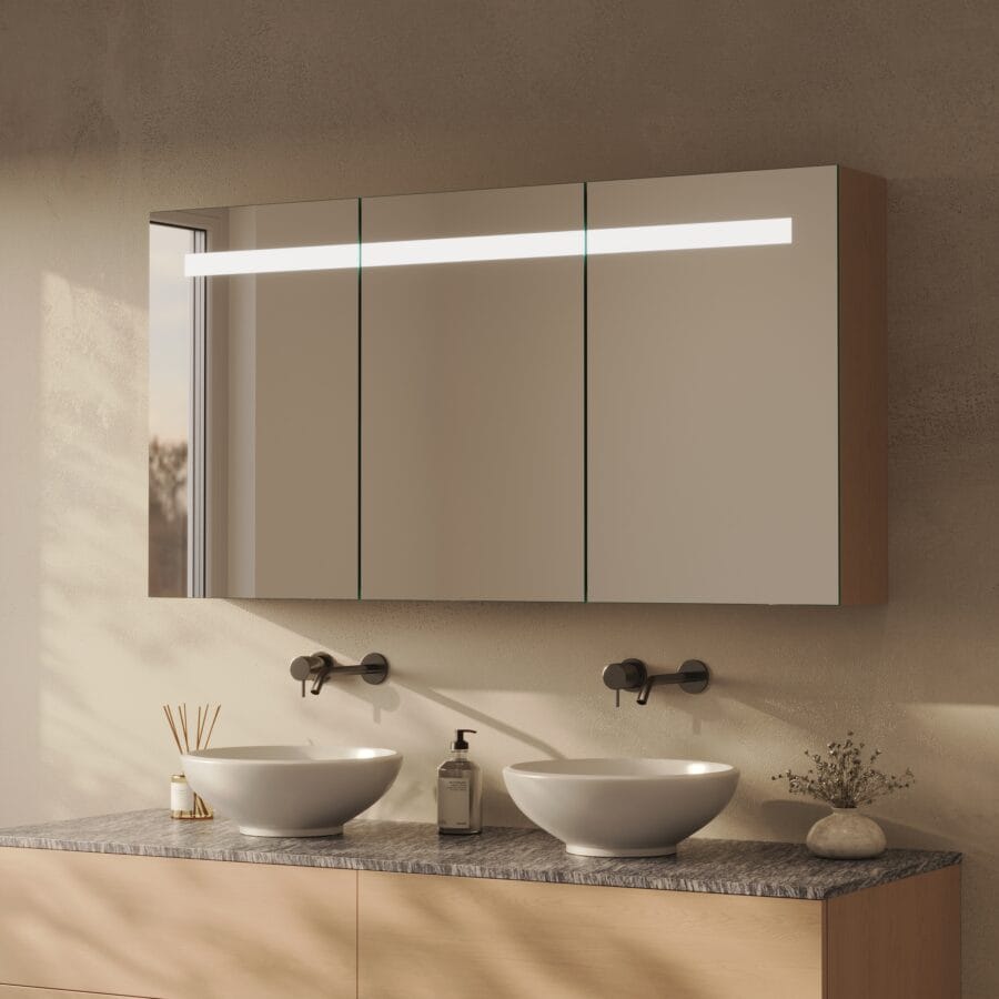 Spiegelschrank fürs Bad mit Beleuchtung - Noera oben