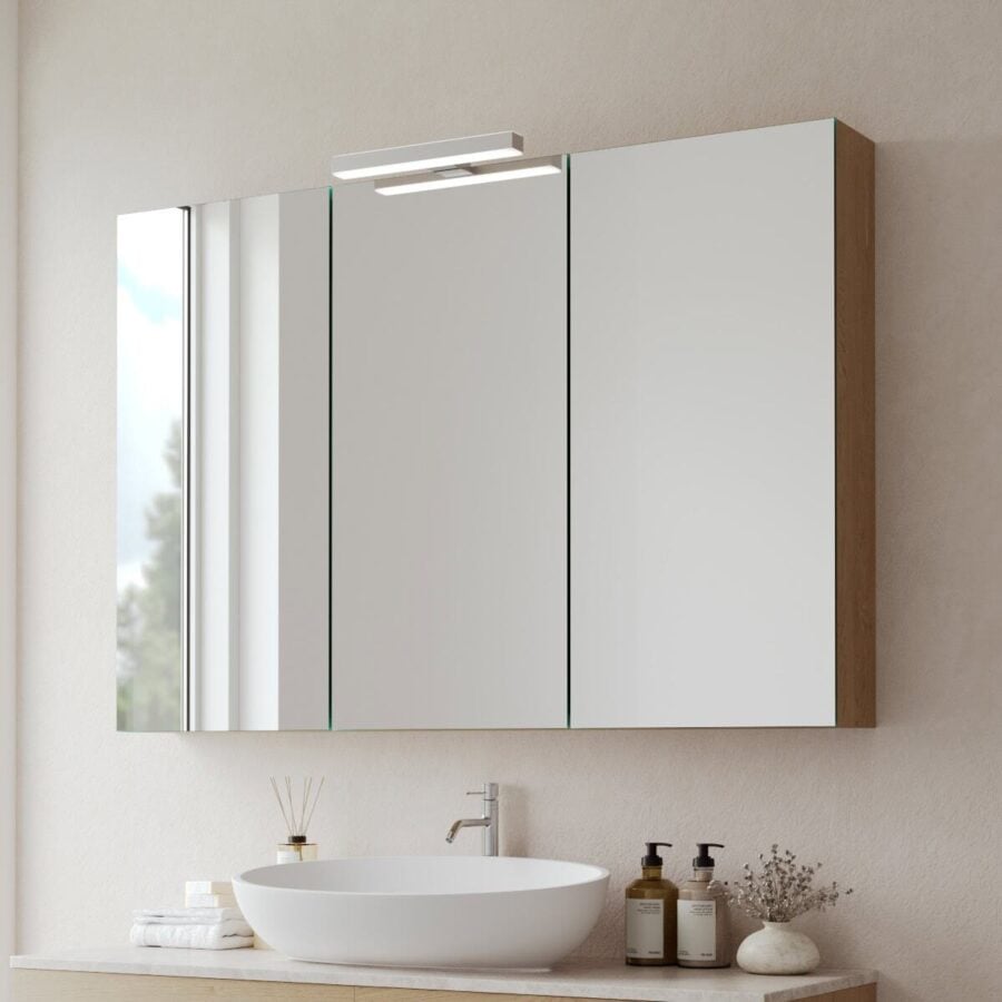 Spiegelschrank fürs Bad mit Leuchte - Lunea