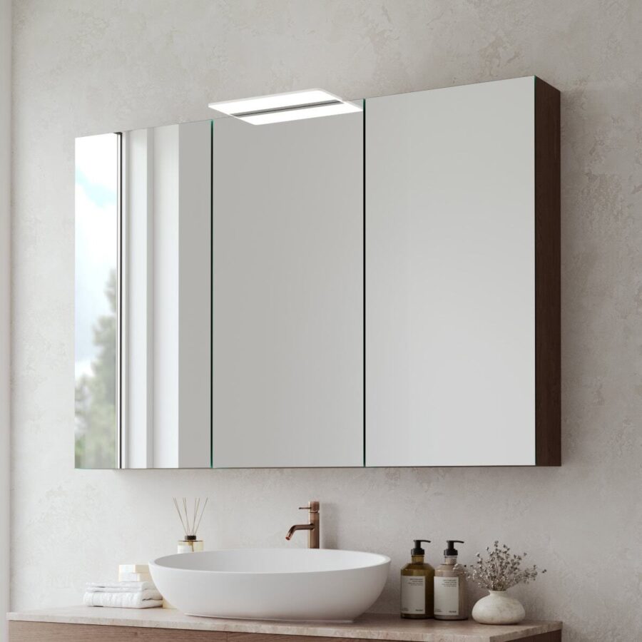 Spiegelschrank fürs Bad mit Leuchte - Luvea