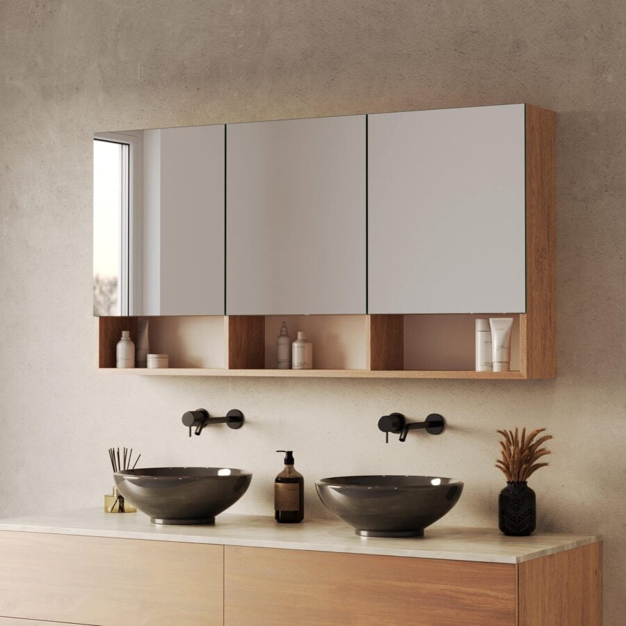 Spiegelschrank fürs Bad mit unteren Fächern - Cristal