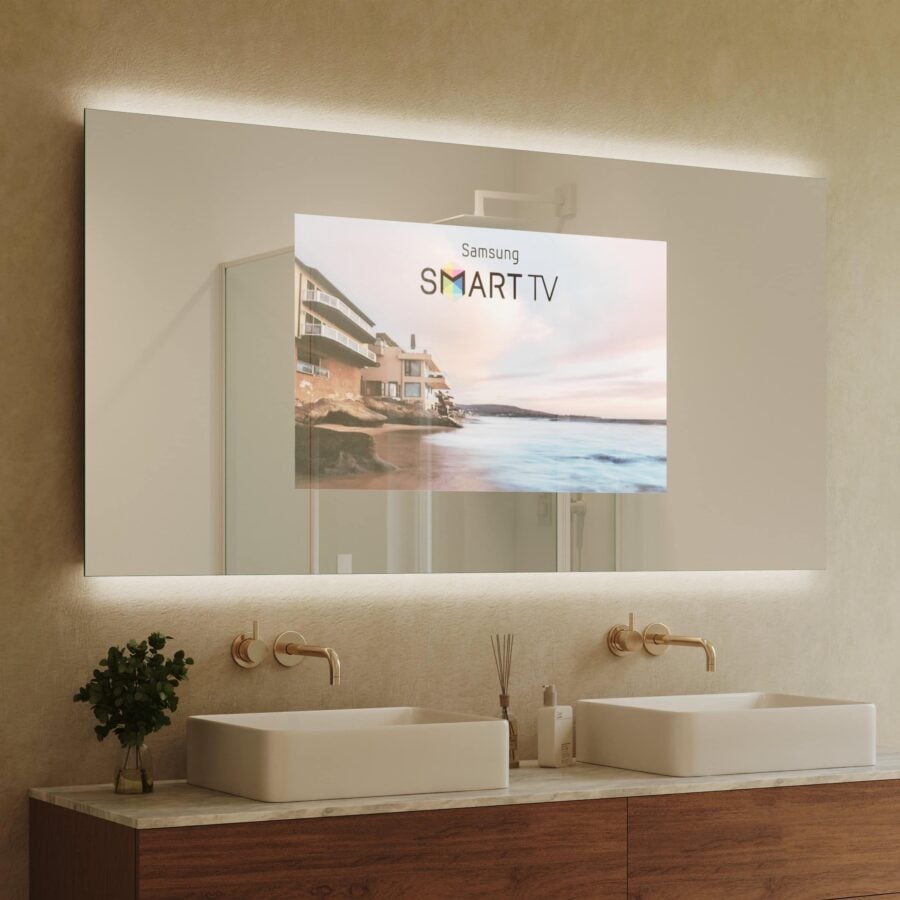 TV Spiegel mit Hintergrundbeleuchtung - Aurea oben unten