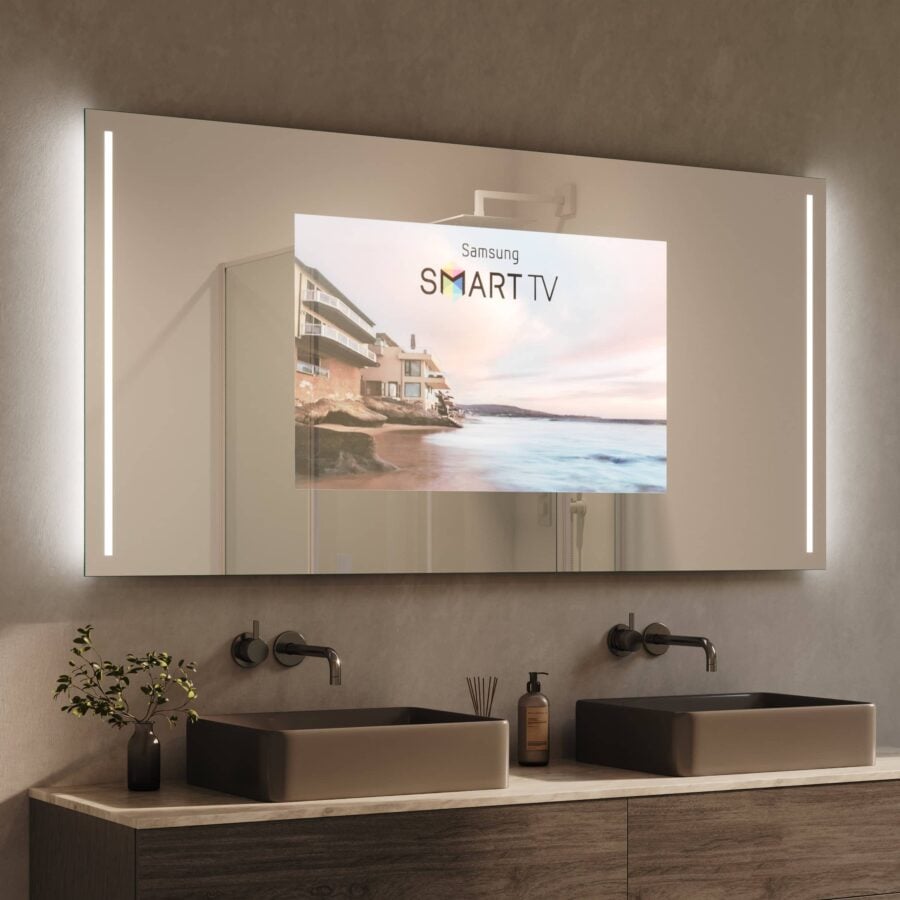 TV Spiegel mit Beleuchtung - Modena links rechts