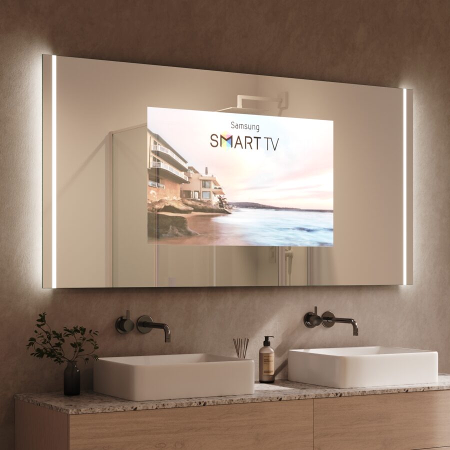 TV Spiegel mit Beleuchtung - Viela links rechts