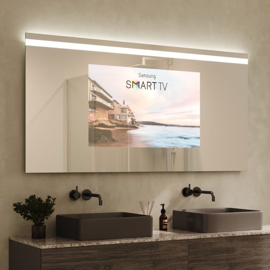 TV Spiegel mit Beleuchtung - Viela oben