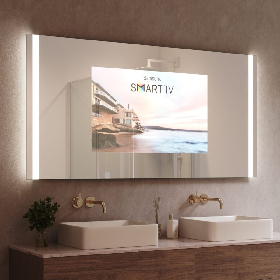 TV Spiegel mit Beleuchtung - Viola links rechts